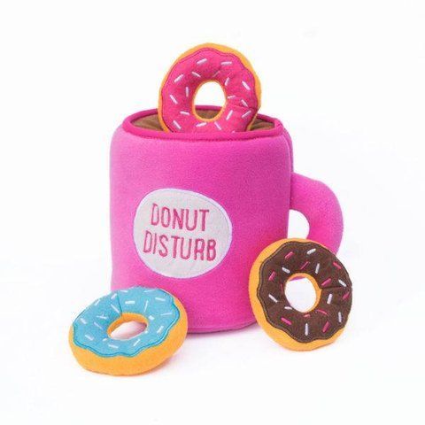 Мягкая игрушка для собак кофе и пончик ZippyPaws Zippy Burrow Coffee and Donutz с пищалкой 28463 фото