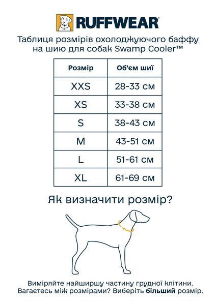 Охолоджуючий бафф на шию собаці Ruffwear Swamp Cooler&trade; XS Рожево-синій 30516 фото