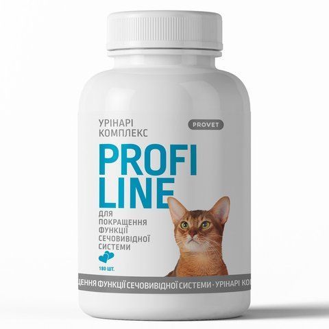Вітаміни Provet PROFILINE для котів УРІНАРІ комплекс для поліпшення функції сечовивідної системи 180 таб 1111175196 фото