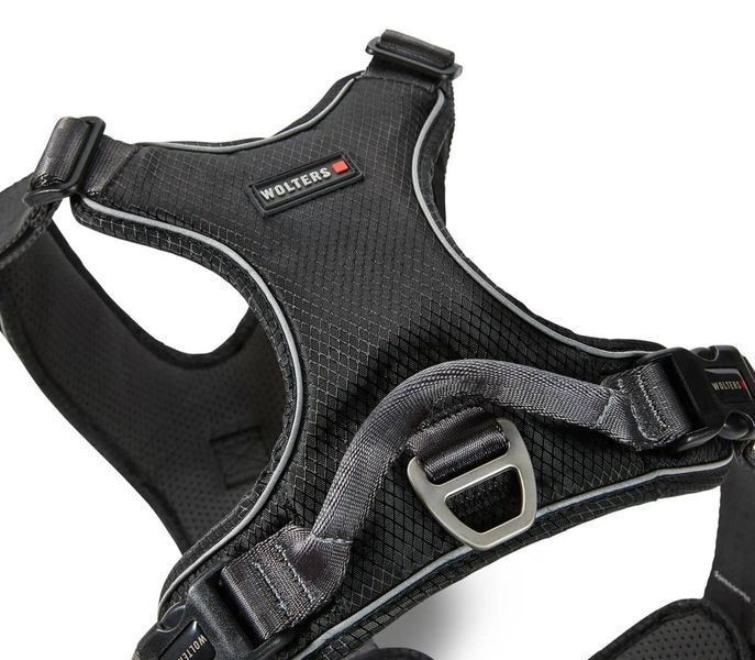 Шлейка для собак пом'якшена з ручкою Wolters Active Pro Comfort 1 40-47,5 см Чорний 28126 фото