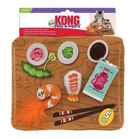 Интерактивная игрушка для котов Kong Pull-A-Partz Sushi 41638 фото