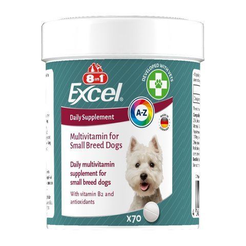 Вітаміни 8in1 Excel Multi Vitamin Small Breed для собак дрібних порід мультивітамін 70 шт 1111201810 фото