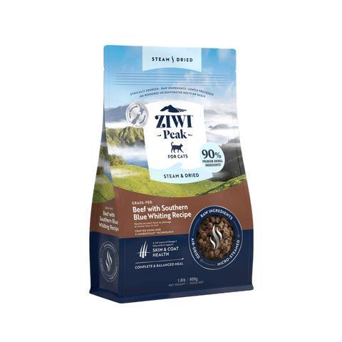 Полнорационный сухой корм для котов Ziwi Peak Steam Dried Говядина с путассу 800 г 42164 фото