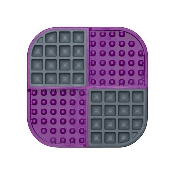 Лизальний килимок антистрес для собак LickiMat Slomo Purple, комбінований із функцією слоуфідера 27762 фото
