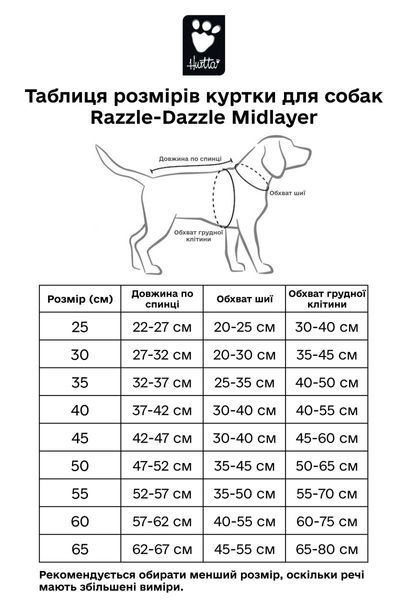 Флісова куртка для собак Hurtta Razzle-Dazzle Midlayer 25 Рожевий 31462 фото