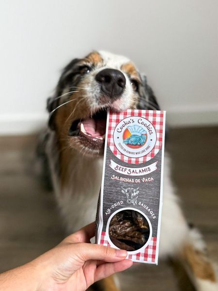 Натуральні сушені ковбаски для собак Cooka's Cookies Salamis 100% Яловичина 80 г 45578 фото