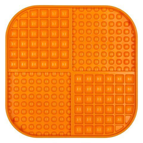Лизательный коврик антистресс для собак LickiMat Slomo XL Orange, с функцией слоуфидера 30337 фото