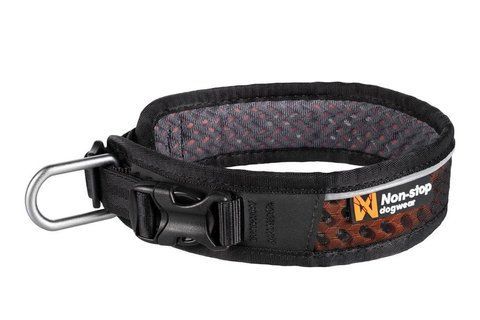 Регульований нашийник для собак Rock adjustable collar Non-stop dogwear Чорний/Помаранчевий XL 40445 фото