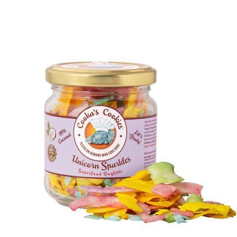 Натуральная веганская посыпка для собак Cooka's Cookies Unicorn Sparkles 100% кокос 40 г 40215 фото