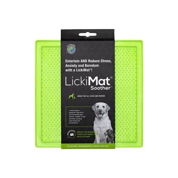 Лизальний килимок антистрес для собак LickiMat Soother Green мʼяка основа 27718 фото
