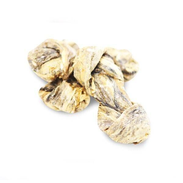 Натуральные лакомства для собак из 100% Кожи Белой Рыбы Fish4Dogs Sea Jerky Рыбные узлы 500 г 43868 фото