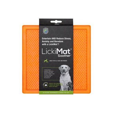 Лизательный коврик антистресс для собак LickiMat Soother Orange, мягкая основа 27719 фото