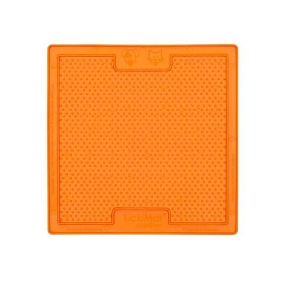 Лизальний килимок антистрес для собак LickiMat Soother Orange мʼяка основа 27719 фото