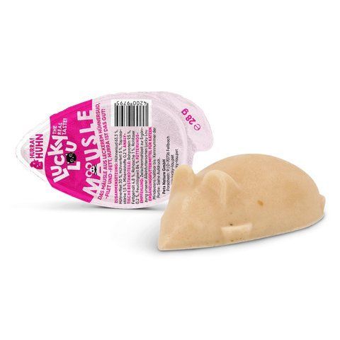 Ласощі для котів Lucky Lou M&auml;usle у вигляді мишки Курка 28 г 45449 фото
