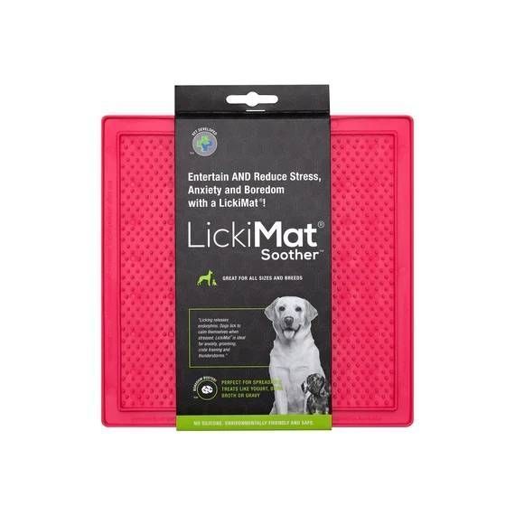 Лизательный коврик антистресс для собак LickiMat Soother Pink, мягкая основа 27720 фото