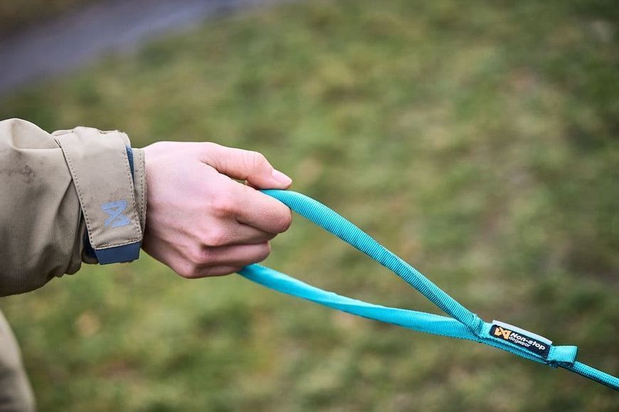 Повідець для собак Trekking rope leash Non-stop dogwear Бірюзовий 1,2 м/6 мм 41375 фото
