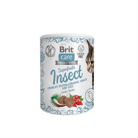 Ласощі Brit Care Superfruits Snack Insect д/котів гіпоалергенні з комахами кокосом і шипшиною 100 г 1111180640 фото