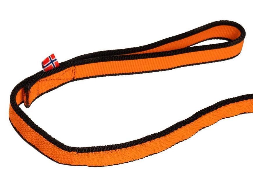 Поводок для собак Bungee leash Non-stop dogwear Черный/Оранжевый 2,8 м/23 мм 41426 фото