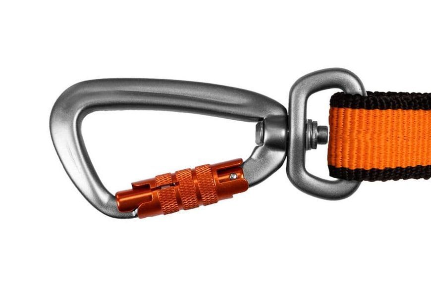 Поводок для собак Bungee leash Non-stop dogwear Черный/Оранжевый 2,8 м/23 мм 41426 фото