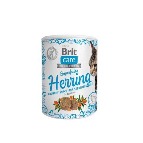 Ласощі Brit Care Superfruits Snack Herring д/стерилізованих котів з оселедецем і обліпихою 100 г 1111180641 фото