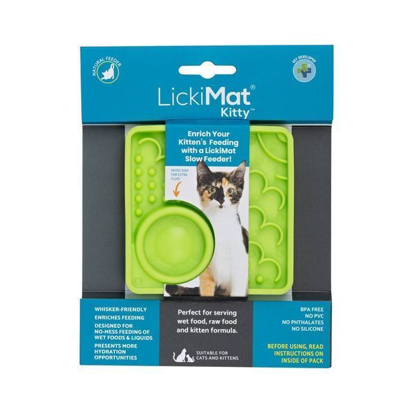 Лизальний килимок антистрес для кошенят LickiMat Kitty Green 30357 фото