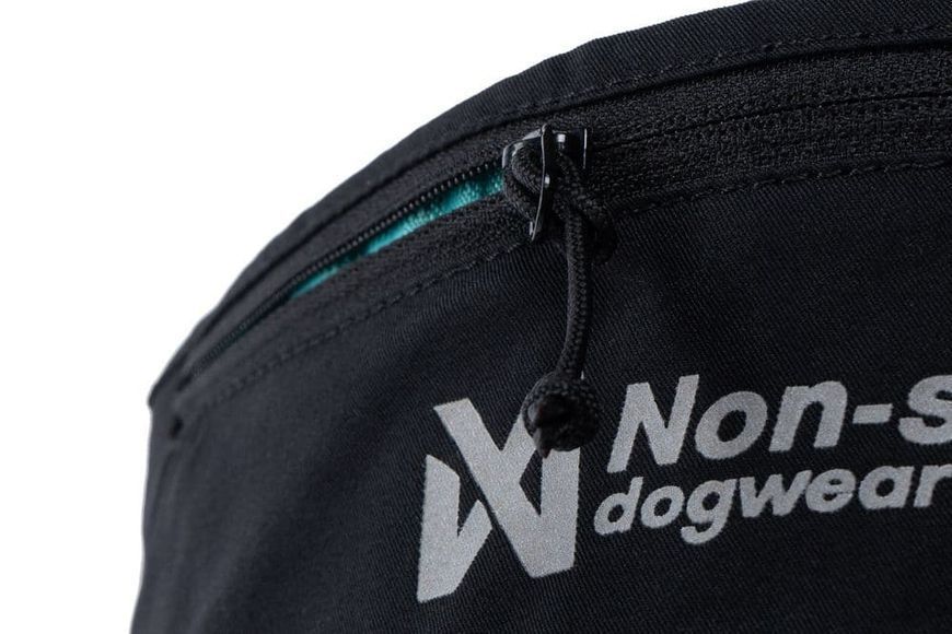Пояс для прив'язі собак Rush belt Non-stop dogwear Чорний/Бірюзовий 40305 фото