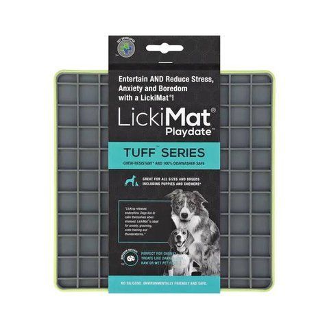 Лизательный коврик антистресс для собак LickiMat Playdate Tuff Green, тверда основа 27743 фото