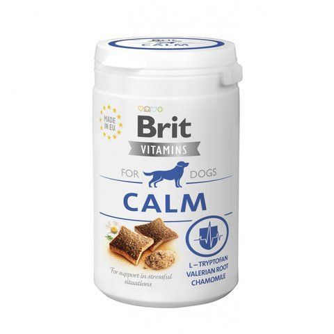 Вітаміни Brit Vitamins Calm для дорослих собак для підтримки нервової системи в стресових ситуаціях на протеїні з комах 150 1111174817 фото