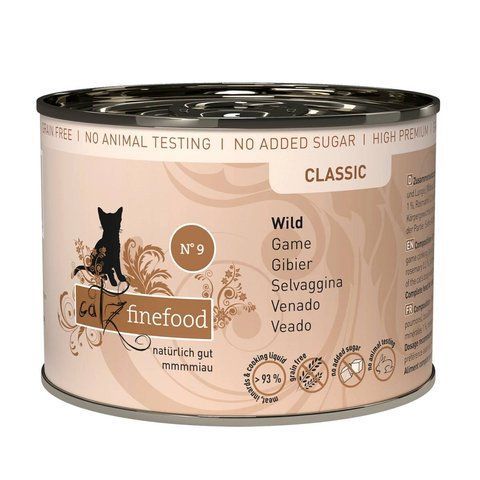 Влажный корм для котов Catz finefood No.09 Wild с дичью 200 г 32398 фото