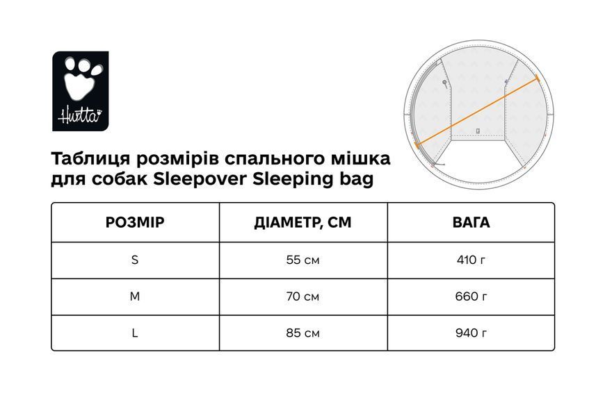 Спальний мішок для собак Hurtta Sleepover sleeping bag Помаранчевий L 45365 фото