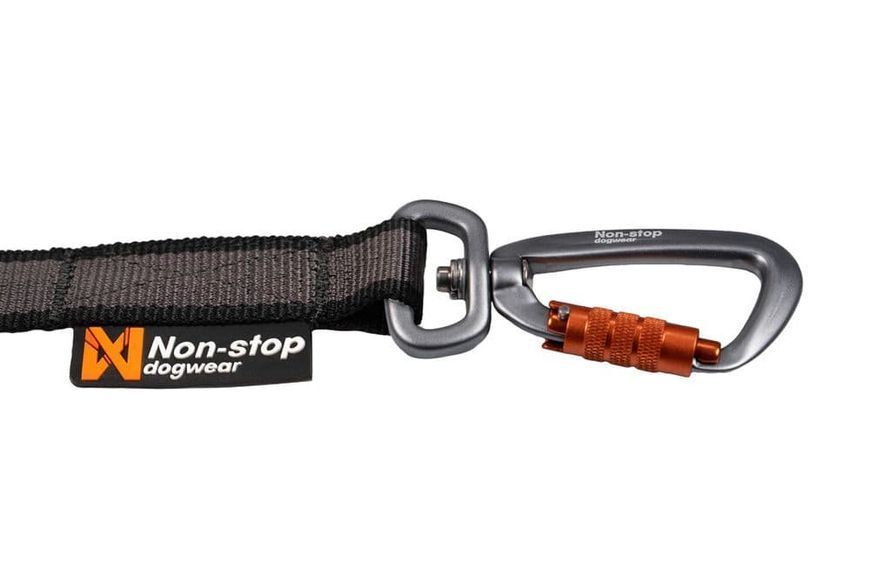 Повідець для собак Touring bungee leash Non-stop dogwear Чорний/Сірий 2,8 м/23 мм 41405 фото