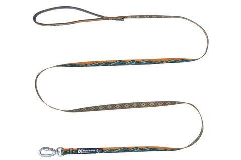 Поводок для собак Trail quest leash RP signature edition Non-stop dogwear Бирюзовый/Дубовый 15 мм/2 м 41432 фото