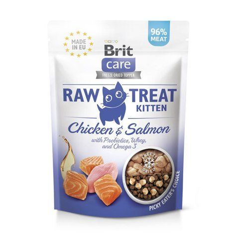 Ласощі Brit Raw Treat Freeze-dried Kitten д/кошенят курка і лосось 40 г 1111180674 фото