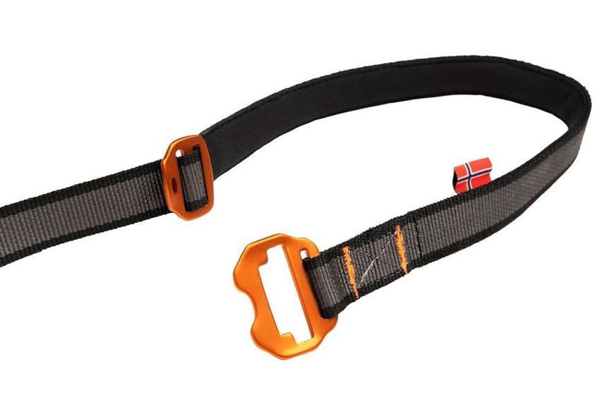 Регульований повідець для собак Touring bungee adjustable Non-stop dogwear Чорний/Сірий 23 мм 41382 фото