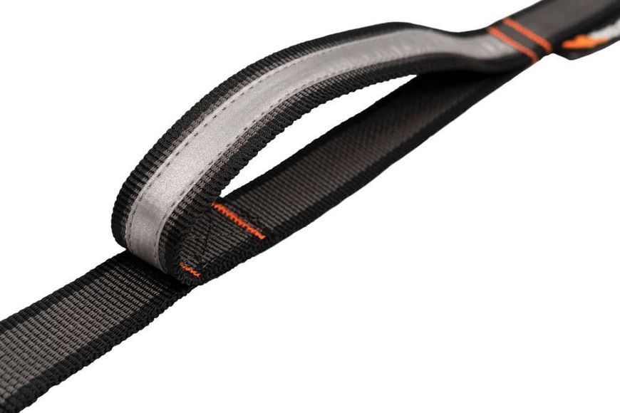 Регульований повідець для собак Touring bungee adjustable Non-stop dogwear Чорний/Сірий 23 мм 41382 фото