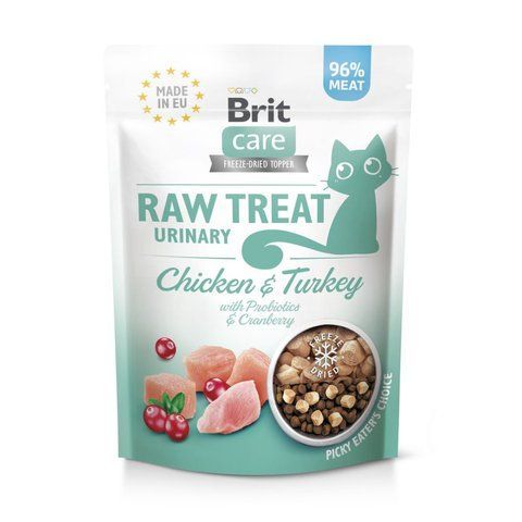 Ласощі Brit Raw Treat Freeze-dried Urinary д/котів д/сечовидільної системи курка та індичка 40 г 1111180675 фото