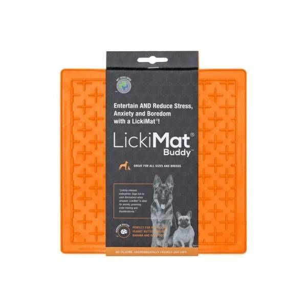 Лизательный коврик антистресс для собак LickiMat Buddy Orange, мягкая основа 27724 фото