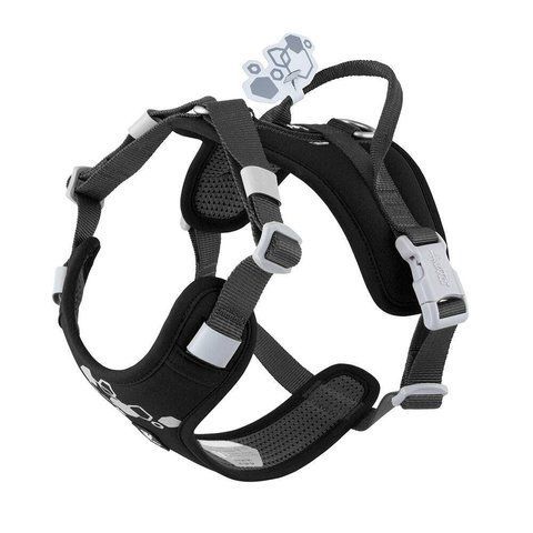 Шлейка смягченная для собак Hurtta Weekend Warrior Harness II ECO Черный 55-70 42132 фото
