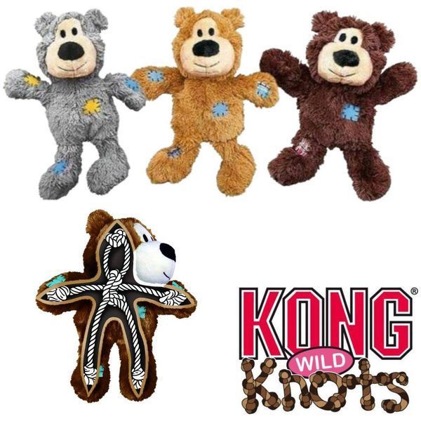 Іграшка для собак Kong Wild Knots Bears XS Бежевий 41659 фото