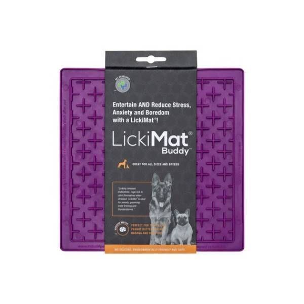 Лизальний килимок антистрес для собак LickiMat Buddy Purple, мʼяка основа 27726 фото