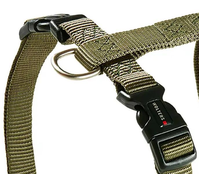Анатомічна шлейка для собак Wolters Professional L 50-70 см / 20 мм Оливковий 28140 фото