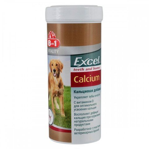 Вітаміни 8in1 Excel Calcium для собак кормова добавка Кальцій 470 табл 300 мл 1111131633 фото