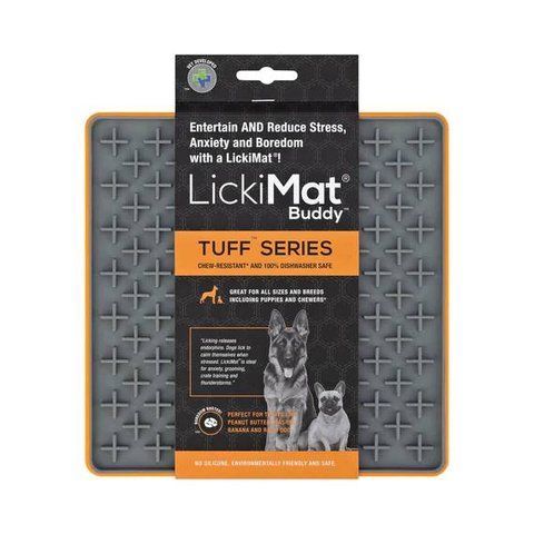 Лизательный коврик антистресс для собак LickiMat Buddy Tuff Orange, тверда основа 27739 фото