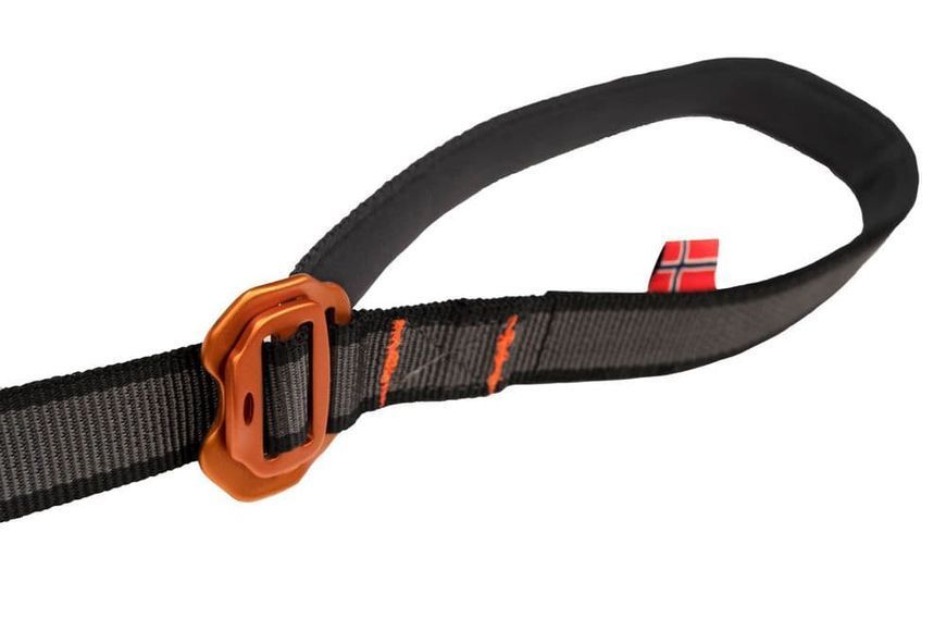 Регульований повідець для собак Touring bungee adjustable Non-stop dogwear Чорний/Сірий S 50 см/13 мм 41387 фото