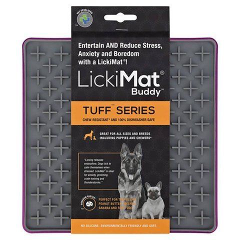 Лизательный коврик антистресс для собак LickiMat Buddy Tuff Purple, тверда основа 27740 фото