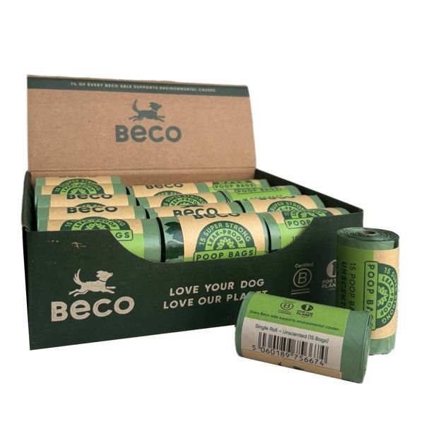Одноразові пакетики для прибирання за собаками Beco Pets без запаху 1 шт 32609 фото