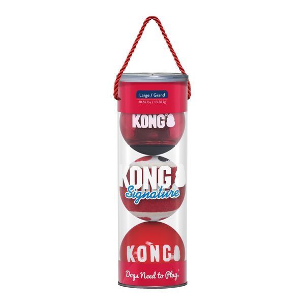 Іграшка для собак Kong Signature Balls 3 шт. L 45415 фото