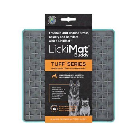 Лизательный коврик антистресс для собак LickiMat Buddy Tuff Turquoise, тверда основа 27742 фото