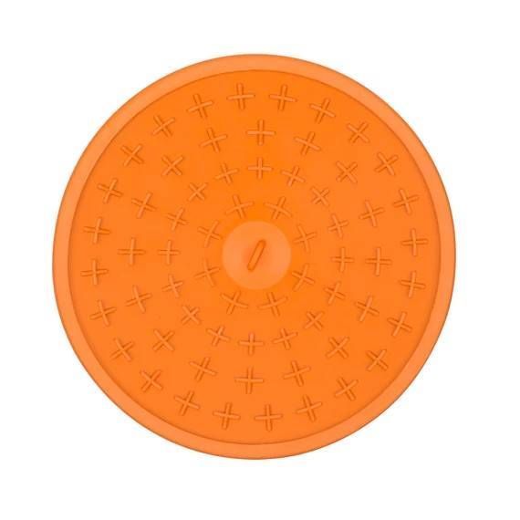 Лизальний килимок антистрес для собак LickiMat Splash Orange, для купання та догляду, на присосках 27770 фото