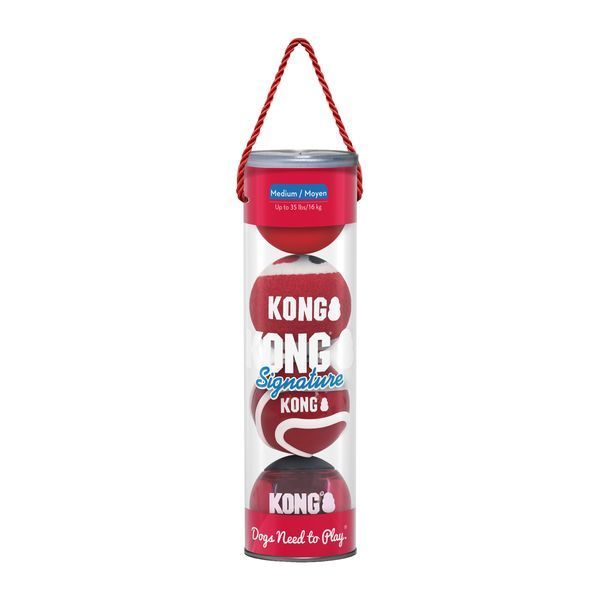 Игрушка для собак Kong Signature Balls 4 шт. M 45416 фото